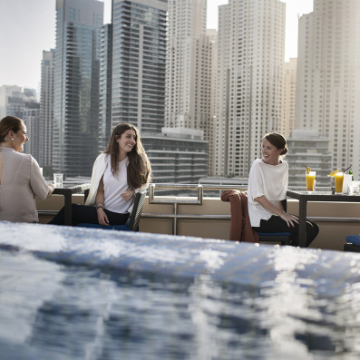 wane by somiya rooftop lounge in dubai views skyline