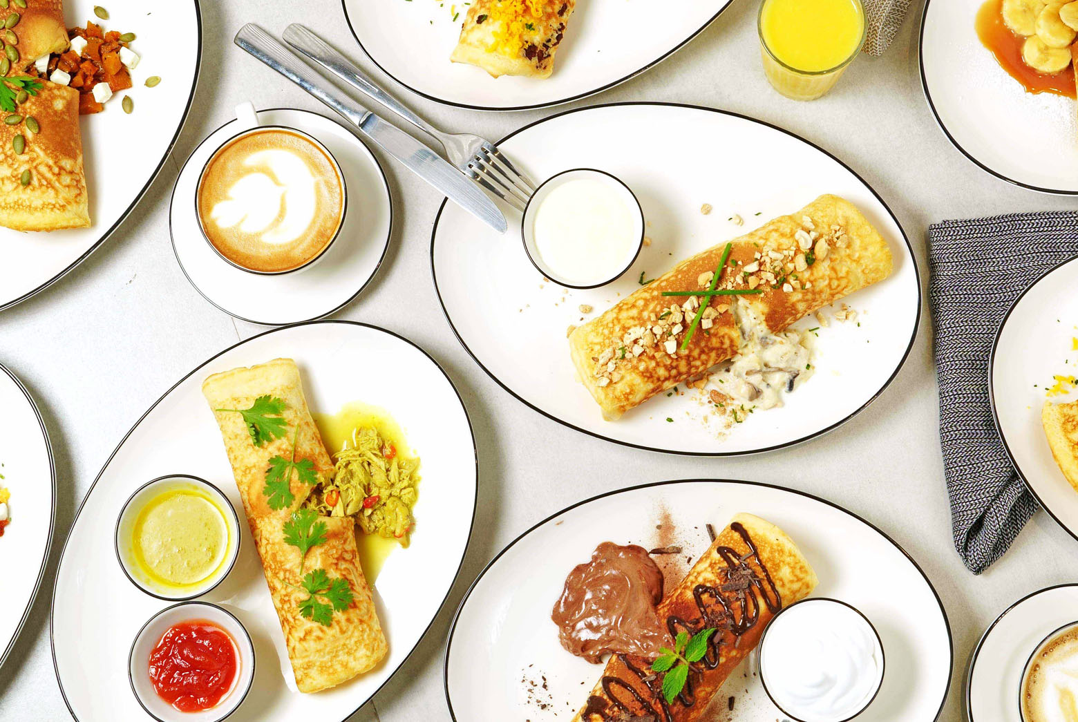 迪拜码头的 Harrie's Pancakes